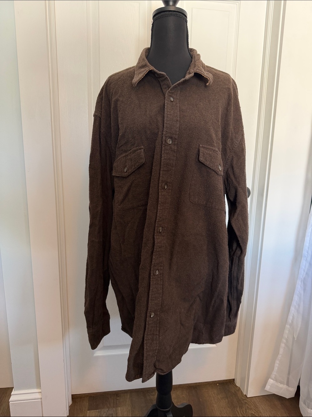 St. John's Bay Brown Men's Casual Button-Down Shirt
